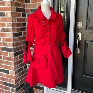 Katherine Barclay‎ Red A-line Coat